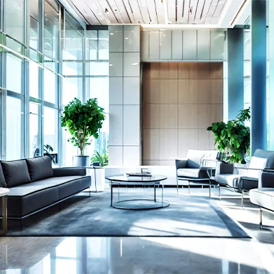 Commercial interior design services in Chennai including office space planning and turnkey fitout solutions.